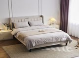 Full Size Velvet Bed Frame with Charging Station and Storage Shelf, Upholstered Platform Bed with 98843546