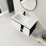 ZUN 36'' Floating Wall-Mounted Bathroom Vanity With Ceramic Basin & Soft-Close Cabinet Door 95194795