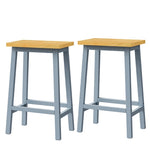 ZUN K&K Solid Wood Bar Stools , 25.6" Tall Set of 2 Bar Chairs, Kitchen Counter Stools N707P185529G