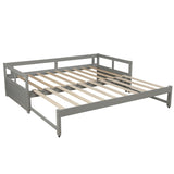 Extending Daybed with Trundle, Wooden Daybed with Trundle, Gray WF194887AAE
