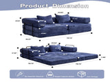 Compression Sofa,Convertible Floor Sofa Bed with Fixed-Shape Frame, Loveseats Boneless Modular 02827739