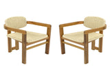 Outdoor Woven Rattan Chair Set Two Accent Chairs Stylish Outdoor Armchairs 2 Person Seating Group N719P431083N
