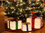 Christmas LED Gift Decor - 3 Stackable Boxes, Sturdy Waterproof Design, Fireplace/Tree/Porch Display 70434857