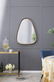 30"x38" Irrgeular Mirror with Wood Frame, Wall Mirror for Living Room Bathroom Entryway W2078126451