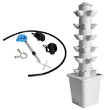 White 30 Pod Hydroponic Growing System Outdoor Indoor Garden Plant with Pump and Tank 80919834