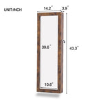 ZUN Fashion Simple Jewelry Storage Mirror Cabinet Can Be Hung On The Door Or Wall 70990180