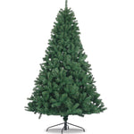 ZUN 8ft Artificial Christmas Tree Full Natural Spruce PVC Fir Tree Foldable Metal Stand Unlit Green 50416737