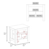 Taupe and White Kitchen Island with Open Storage B062P252194