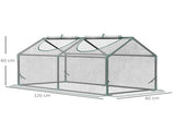 4' x 2' x 2' Portable Mini Greenhouse, Clear PVC Cover with Roll-up Zippered Windows for Indoor & 39056455