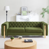 Mirod Comfy 3-seat Sofa with Tufted Back and Arm, Modern Metal Legs for Living Room N760P241405C