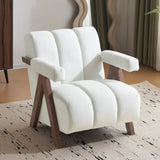 Mid Century Modern Accent Chair with Solid Wood Frame, Upholstered Living Room Chairs with Thick N765P197467W