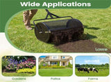 24" Lawn Topdressing Spreader with 0.75"0.5" Mesh, Compost Spreader for Soil Sand Fertilizer Black 21919804