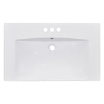 ZUN 30" Single Bathroom Basin Sink, Vanity Top Only, 3-Faucet Holes, Resin WF316527AAK