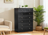 Black matte finish particleboard with melamine veneer, 66*40*131cm, 52 drawer cabinet, matte gold 25093354