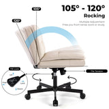 UPGRADE! Larger Size 360&deg Swivel Home Office Desk Chair with Wheels W1403P155225