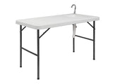 Folding Portable Fish Fillet & Hunting & Cutting Table with Sink Faucet 50214347