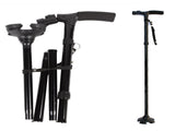 5-Levels Adjustable Height Stick Portable Foldable Cane Travel Camping Hiking 18133745