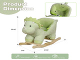 Kids Ride-On Rocking Horse Toy with Lullaby Song,Dinosaur Rocking Toy with Hand Puppets and Safety 37811505