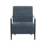 26.38" Modern Blue Gray Lounge Chair with Polyester Upholstery and Sturdy Metal Frame, Ideal for N767P236501G
