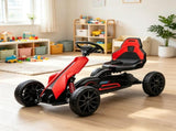 Red Kids Pedal Go Kart Adjustable Seat, Swing Axle Design, Foot-Powered Ride-On for Outdoor Play 56348243