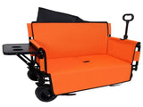 3-in-1 Convertible Folding Wagon Cart with Bench Seat & Rear-Mounted Folding Tabletop - 500lbs W2932P320639