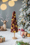 ZUN 8.7x8.7x31.5" Tall Tree Christmas Table Decor, Coffee Multi W2078P256556