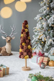 ZUN 8.7x8.7x31.5" Tall Tree Christmas Table Decor, Coffee Multi W2078P256556