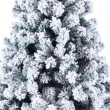 ZUN 6ft Flocking Tied Light 1202 Branches Christmas Tree 64599649