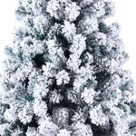 ZUN 6ft Flocking Tied Light Christmas Tree 83423440