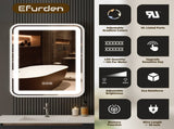 Bathroom Vanity Mirror with Light for Wall Smart LED 3628 Frame Makeup Mirror for Over Sink T3177P284024