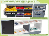 Gray Wooden Kids Supermarket Playset Vending Machine, 90.1778.74104.14cm Grocery Store Toy 33743547