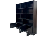 70.87" Tall Bookshelf with 10 Cubes and 3 Doors, 4-Tier Bookshelf, Open Shelf Bookcase with Cabinet, W331P377354