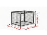 Rolling Sports Ball Storage Cart, Double Lid Basketball Cage, Steel Organizer Rack for Indoor & 32590285