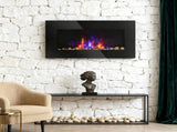 7 Color Background Light Wall Fireplace,Electric Wall-Mounted Fireplace with Flame Effect T3971P416219
