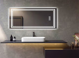 Bathroom Mirror 40" x 24" Front and Backlight, 5 Mins Defog, 5MM Full HD Reflected Wall Mounted T3177P296176