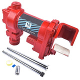 ZUN Red 12V DC 15GMP Fuel Transfer Pump Kit for Car Truck Tractor Diesel Gas Gasoline 87587671