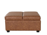 Twin Size Folding Ottoman Sleeper Bed with Mattress Convertible Guest Bed Brown WF307724AAD