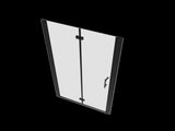 1 3/8" adjustment,universal pivot shower door, with 1/4" tempered glass finish 3072 W2122131059