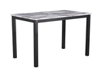 ZUN 5-Peice Black Dinette Dining Table Set Rectangular Faux Marble Top Upholstered Parson Chairs Dining B011P243234