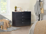 PB Wood Simple 4-Drawer Nightstand Dresser with USB Ports & Outlet Black 58873674