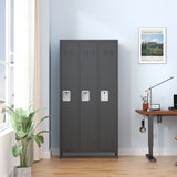 ZUN 3 Door 72"H Metal Lockers With Lock for Employees,Storage Locker Cabinet for Home Gym Office School T2398P285652