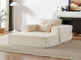 62.4-inch single-seater sofa a single-seater lounge chair with one back cushion and one throw W834P527479