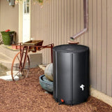 ZUN 100 Gallon Folding Rain Barrel Water Collector Black 34468059