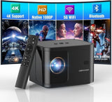 ZUN DBPOWER 5G WiFi Mini Bluetooth Projector 4K Support, 300 ANSI HD 1080P Portable Video Projector, 29767723
