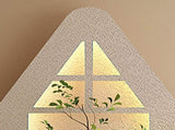 Adjustable 3-Color LED Sandstone Wall Decor with Simulated Green Plants - 3D Art Sculpture, Glass W2700P313032