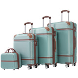 Hardshell Luggage Sets 4 Pieces 20"24"28" Luggages and Cosmetic Case Spinner Suitcase with TSA N732P170218M
