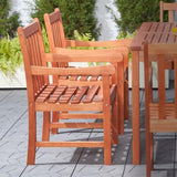 Aina Tropical Reddish Brown Wood Patio Armchair B093121214