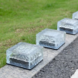 ZUN Outdoor Solar Lights for Charming Yard Glow / set of 6,Ice Brick Light 98025252