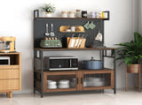 Kitchen Bakers Rack with Door, Microwave Oven Stand, Utility Storage Shelf, Durable Kitchen W331P283643