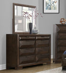 ZUN Contemporary Design 8-Drawers Dresser 1pc Bedroom Furniture Warm Espresso Finish Raised Panel Front B011P225191